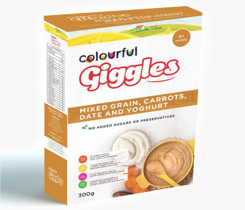 Colourful Giggles (Mixed Grain, Carrots, Dates and Yoghurt)